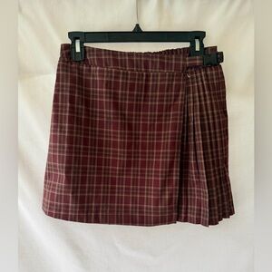 Like New Wild Fable Pleated Plaid Mini-Skirt Small
